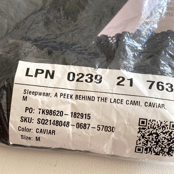 (A4) Savage X Fenty Savage X Fenty A Peek Behind the Lace Cami, Size M, NWT - Picture 7 of 8